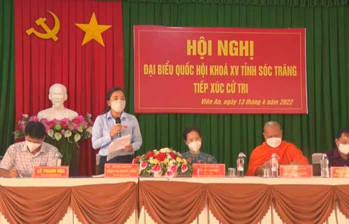 Đoàn Đại biểu Quốc hội tỉnh Sóc Trăng tiếp xúc cử tri xã Viên An, huyện Trần Đề